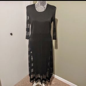 Black sheer long dress